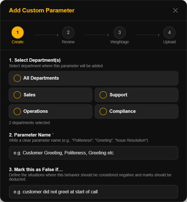 Custom Parameters